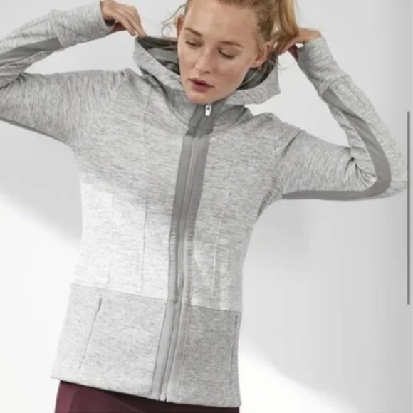 Athleta Jackets & Blazers - Athleta Fitted Victory Hoodie in Gray Full Zip Sweatshirt Womens Size Medium